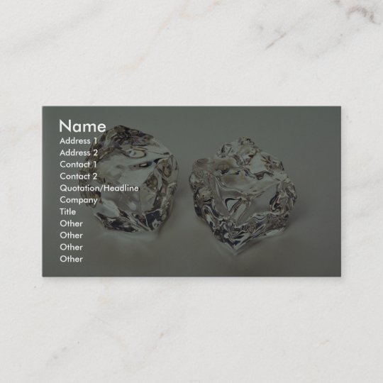 Pair of Ice cubes Business Card | Zazzle.com