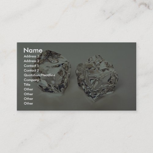 Pair of Ice cubes Business Card