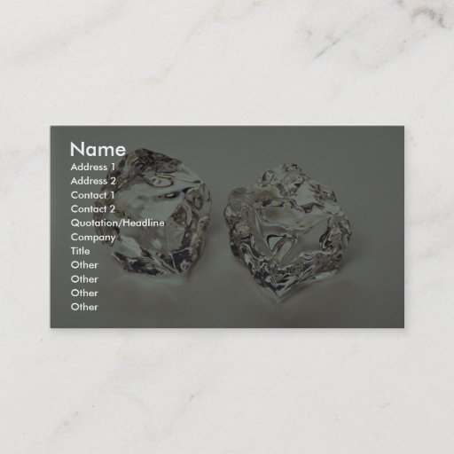 Customizable Pair of Ice cubes Business Card Templates