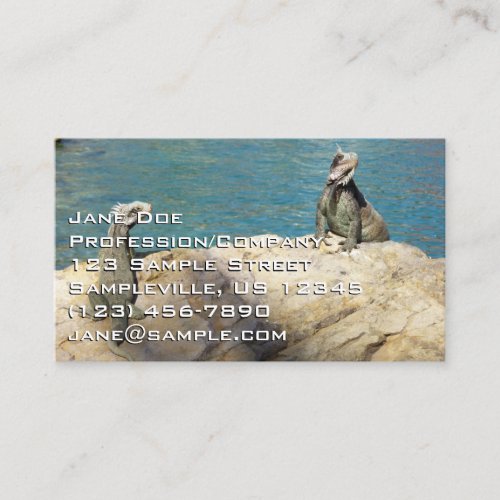 Pair of Iguanas Tropical Wildlife Photography Business Card