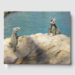 Pair of Iguanas Tropical Wildlife Photography Guest Book