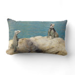 Pair of Iguanas Tropical Wildlife Photography Lumbar Pillow
