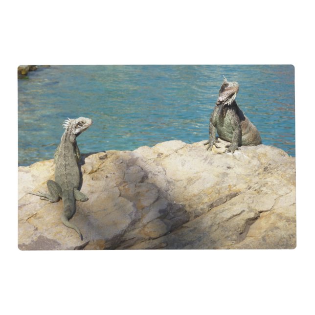 Pair of Iguanas Tropical Wildlife Photography Placemat (Front)