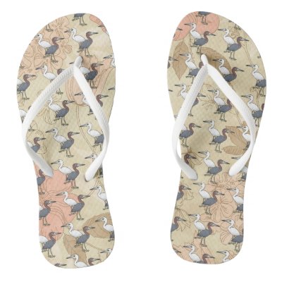 Pair of Little Blue Herons Flip Flops