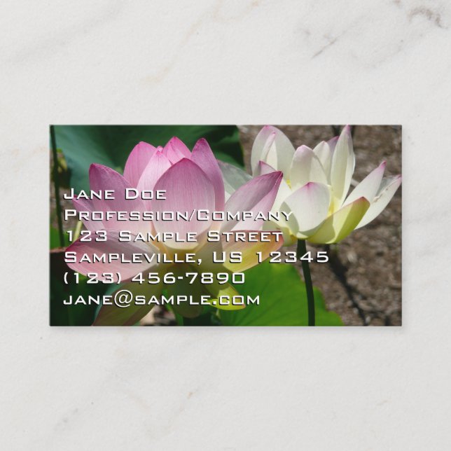 Pair of Lotus Flowers I Business Card (Front)