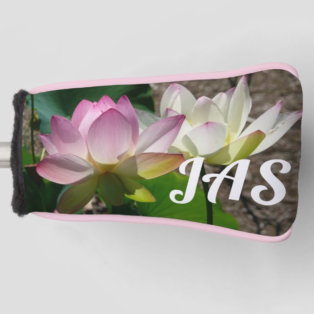 Pair of Lotus Flowers I Golf Head Cover (Front)