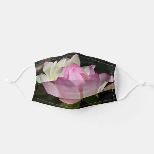 Pair of Lotus Flowers II Adult Cloth Face Mask (Front, Unfolded)