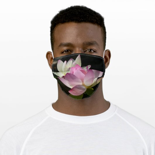 Pair of Lotus Flowers II Adult Cloth Face Mask (Worn)