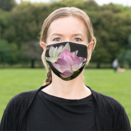 Pair of Lotus Flowers II Adult Cloth Face Mask (Outside)