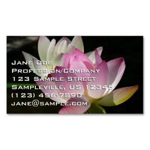 Pair of Lotus Flowers II Business Card Magnet