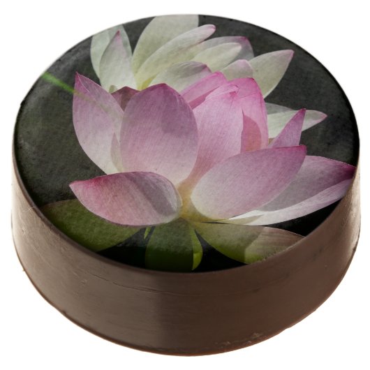 Pair of Lotus Flowers II Chocolate Covered Oreo (Angled)