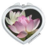 Pair of Lotus Flowers II Compact Mirror