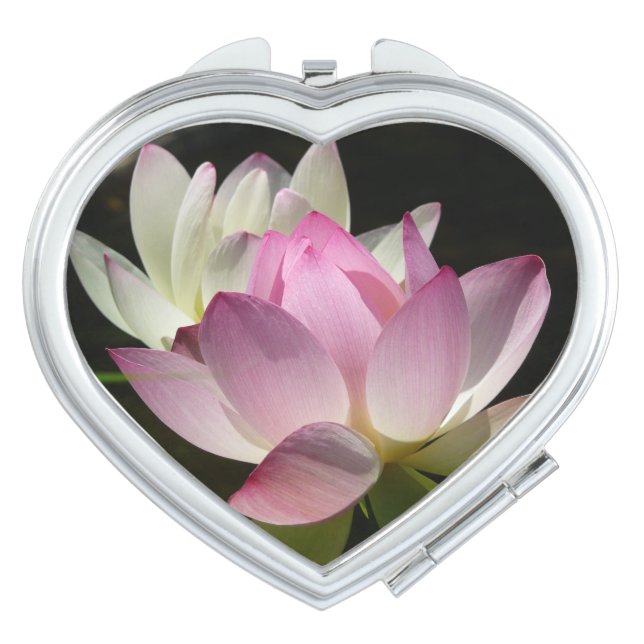 Pair of Lotus Flowers II Compact Mirror (Front)