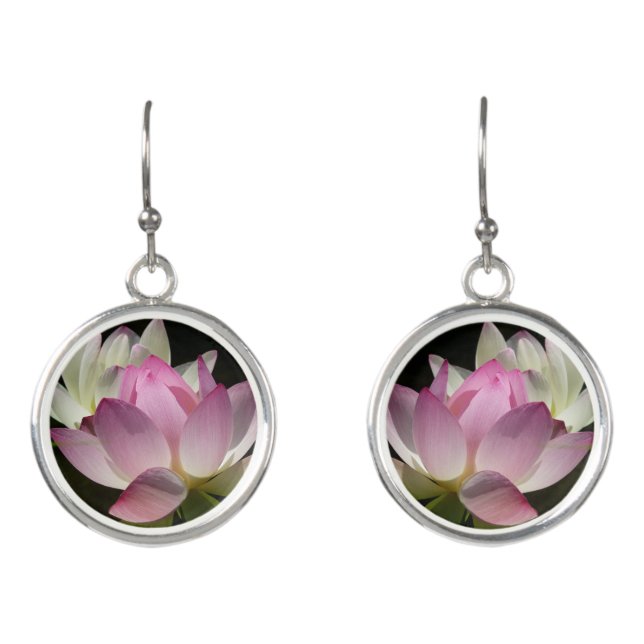 Pair of Lotus Flowers II Earrings (Front)