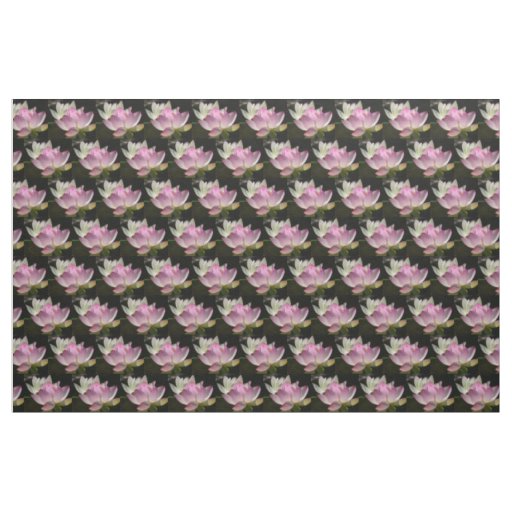 Pair of Lotus Flowers II Fabric