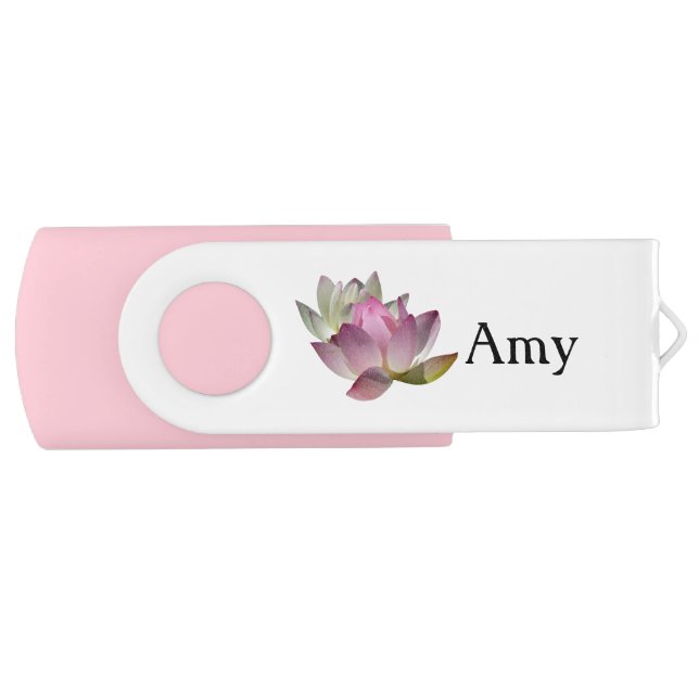 Pair of Lotus Flowers II Flash Drive (Front)