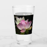 Pair of Lotus Flowers II Glass