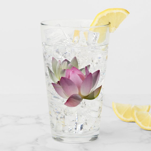 Pair of Lotus Flowers II Glass (Back Ice)