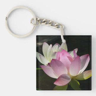 Pair of Lotus Flowers II Keychain