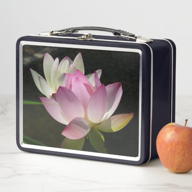 Pair of Lotus Flowers II Metal Lunch Box (In Situ)