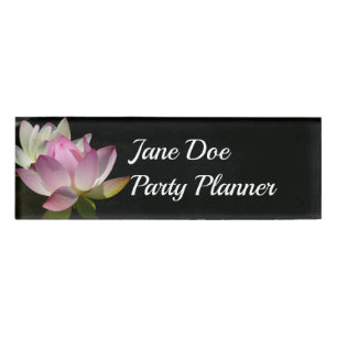 Pair of Lotus Flowers II Name Tag