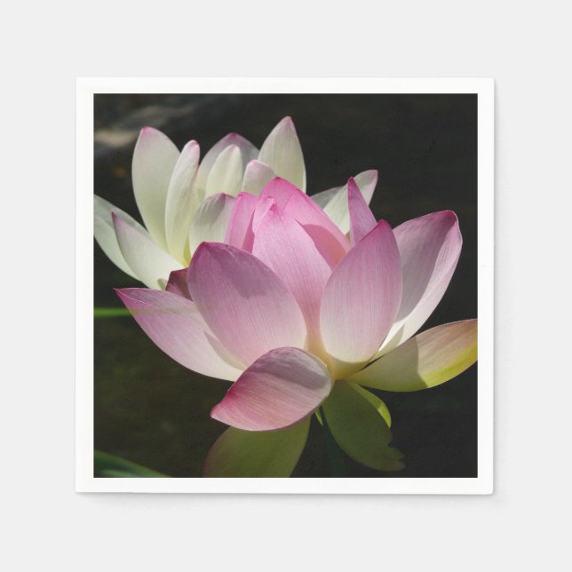 Pair of Lotus Flowers II Napkins (Front)