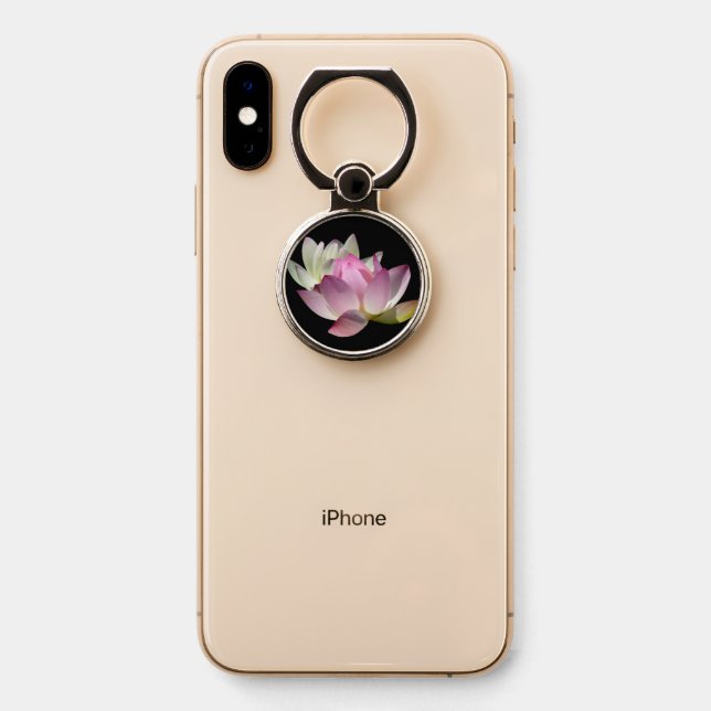 Pair of Lotus Flowers II Phone Ring Stand (On Phone)