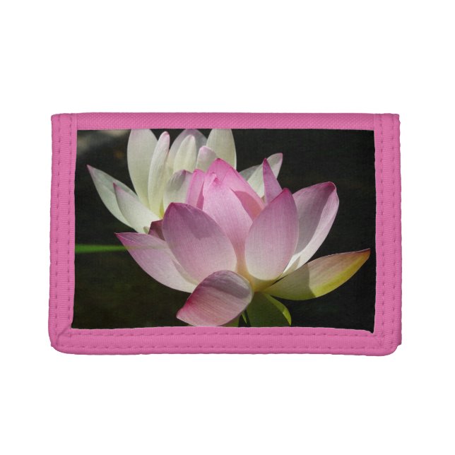 Pair of Lotus Flowers II Tri-fold Wallet (Front)