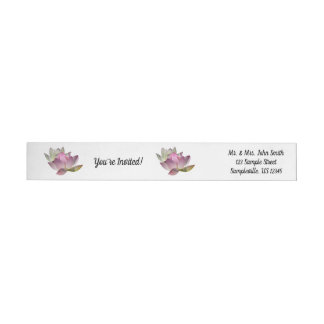 Pair of Lotus Flowers II Wrap Around Label