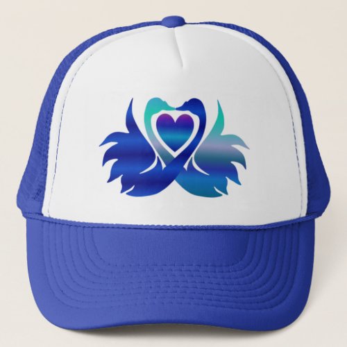 Pair of loving swans Hansa puuttuwa  Trucker Hat