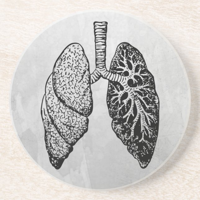 pair of lungs coaster (Front)