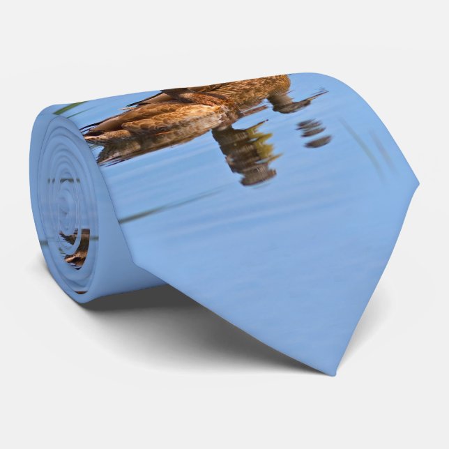 Pair of Mallard Ducks Neck Tie (Rolled)