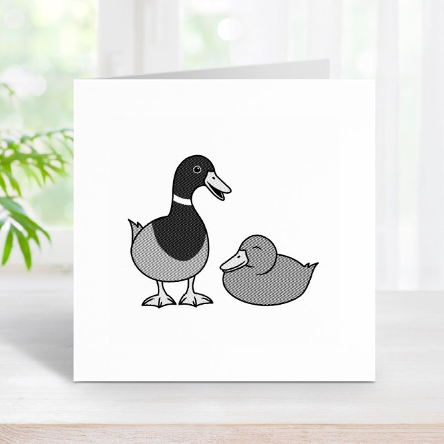 Pair of Mallard Ducks Rubber Stamp (Creator Uploaded)