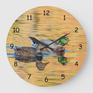 Pair of Mallards Large Clock