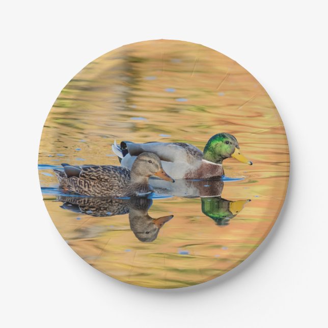 Pair of Mallards Paper Plates (Front)