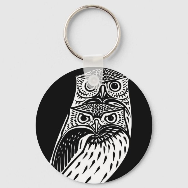 Pair of Owls Keychain (Front)