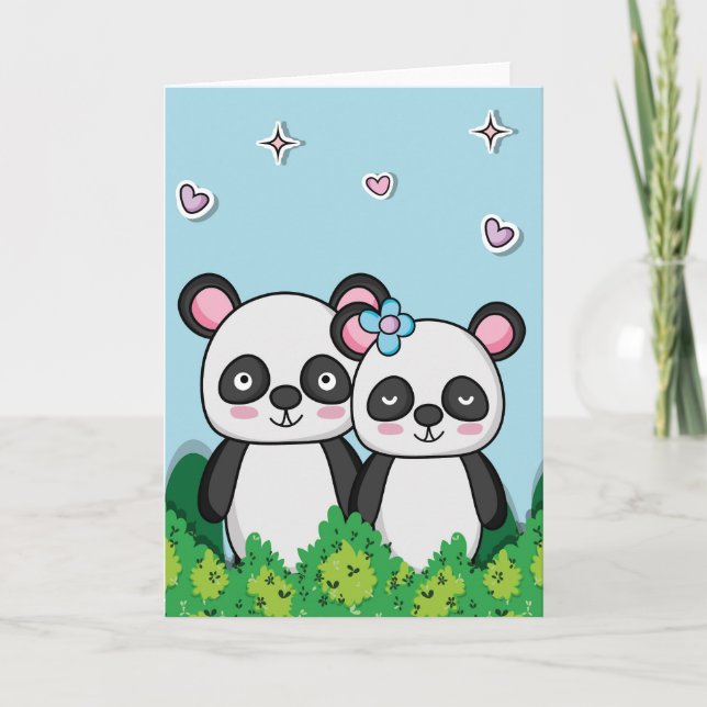 Pair of Pandas Card (Front)