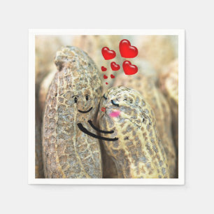Pair of Peanuts Hugging Napkins