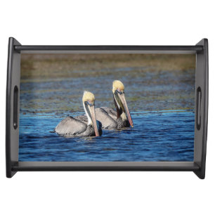 Pair of Pelicans Serving Tray