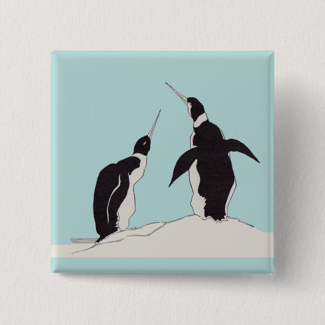 pair of penguins button (Front)