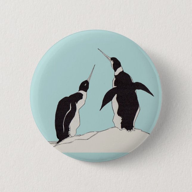 pair of penguins button (Front)