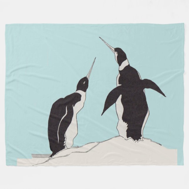 pair of penguins fleece blanket (Front (Horizontal))