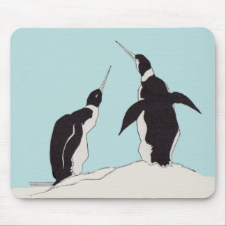pair of penguins mouse pad