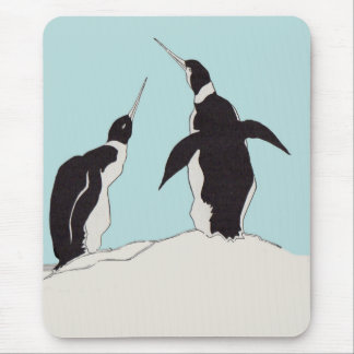 pair of penguins mouse pad
