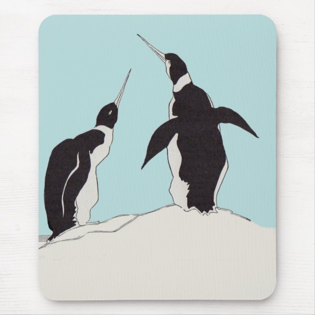 pair of penguins mouse pad (Front)