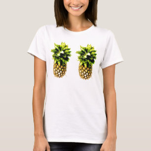 Pair of Perky Pineapples Light Colored T-shirt