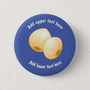 Pair of Pickled Onions on Blue - add funny slogan Button
