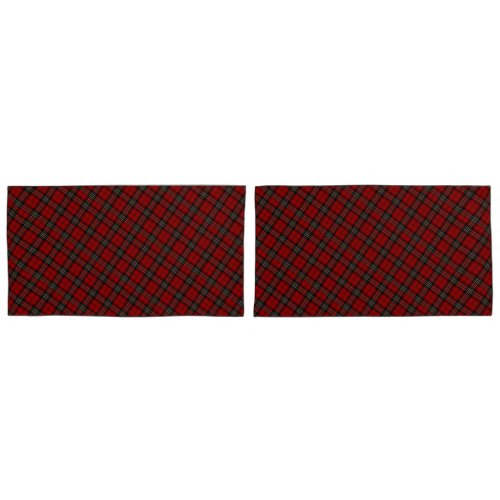 Pair Of Pillowcase Covers _ Red Tartan