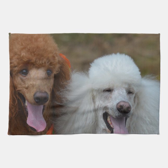 Pair of Poodles Kitchen Towel (Horizontal)
