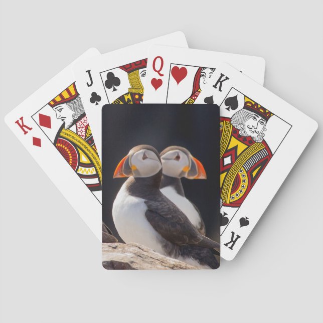 Pair of Puffins Poker Cards (Back)